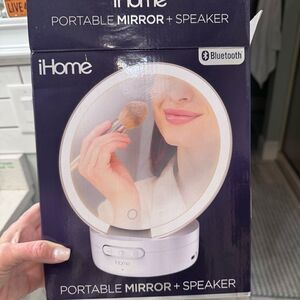 iHome Portable lighted Makeup Mirror and Bluetooth Speaker- brand new in box!